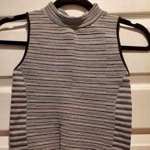 Bebe cropped striped top